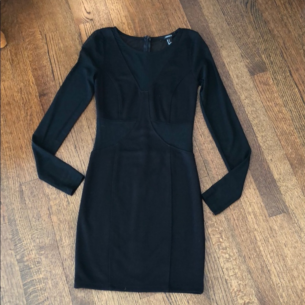 Forever 21 Mesh Panel Black Dress